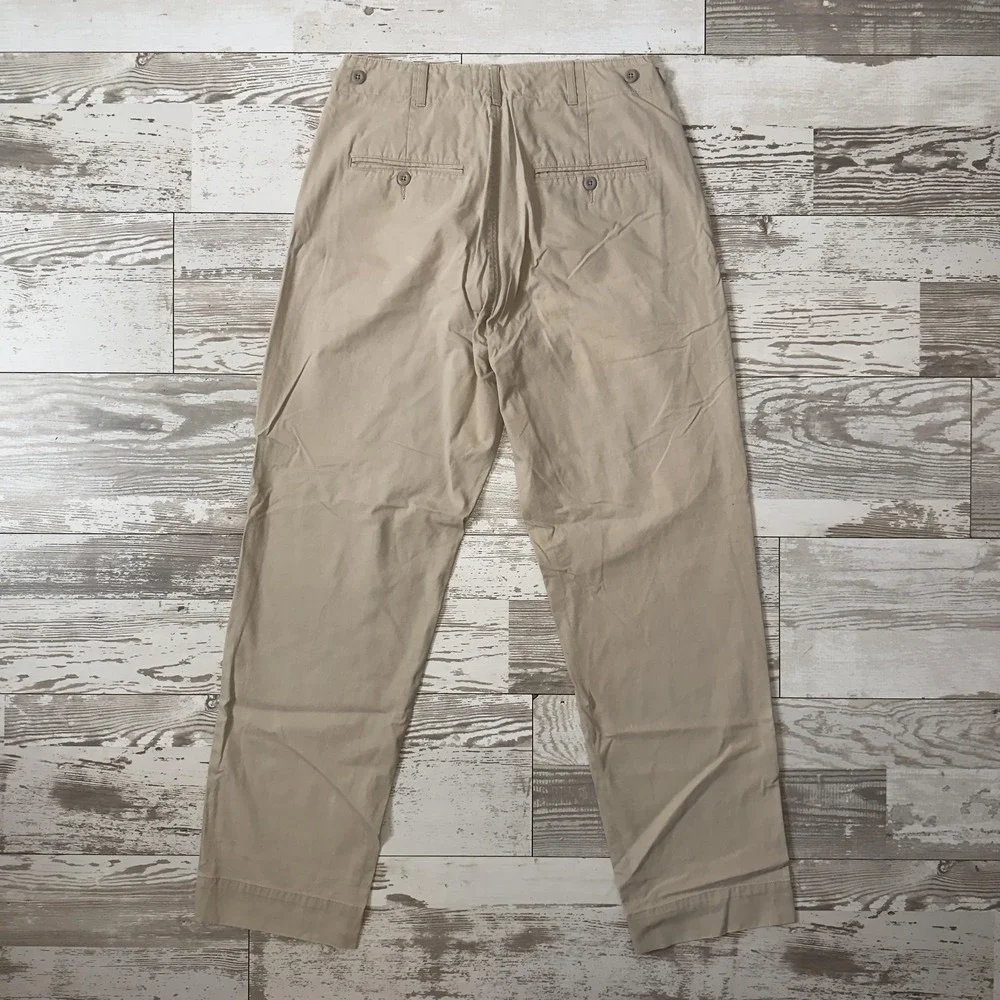 Banana Republic Pants Mens 34x30 Beige Canvas Chino Adjustable Waist Straight